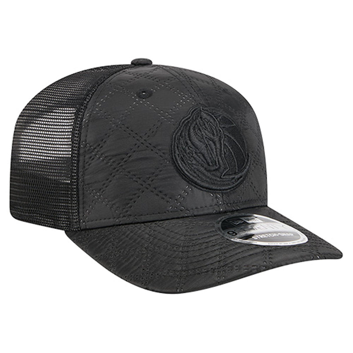 Men's Dallas Mavericks  New Era Black Quilted 9SEVENTY Trucker Adjustable Hat