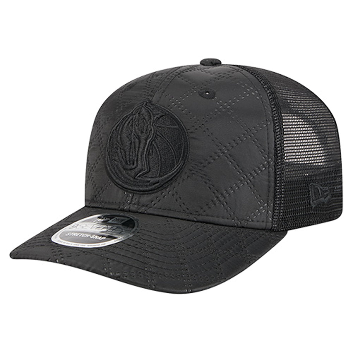 Men's Dallas Mavericks  New Era Black Quilted 9SEVENTY Trucker Adjustable Hat