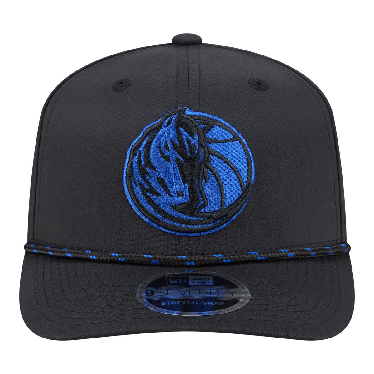 Men's Dallas Mavericks New Era Black Sport Rope Vented Stretch-Snap 9SEVENTY Hat