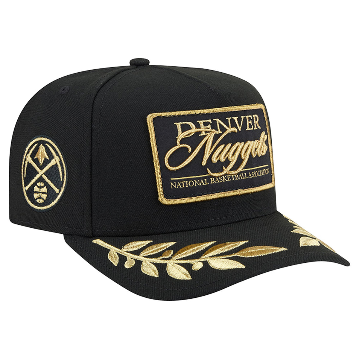 Men's Denver Nuggets  New Era Black Golden 9FIFTY Snapback Hat