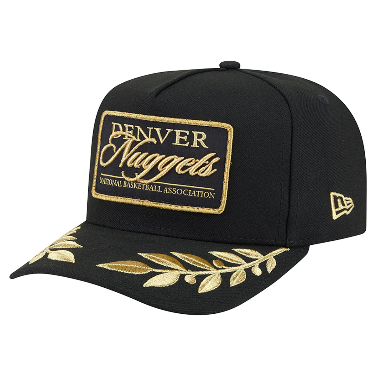 Men's Denver Nuggets  New Era Black Golden 9FIFTY Snapback Hat
