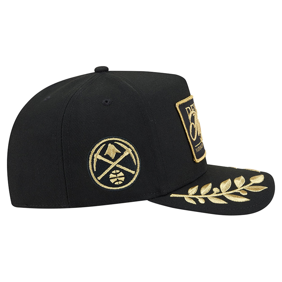 Men's Denver Nuggets  New Era Black Golden 9FIFTY Snapback Hat