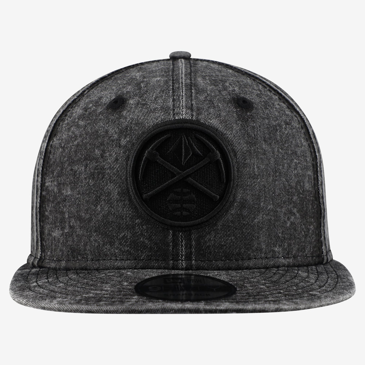 Men's Denver Nuggets  New Era Black Washed Tonal 9FIFTY Snapback Hat