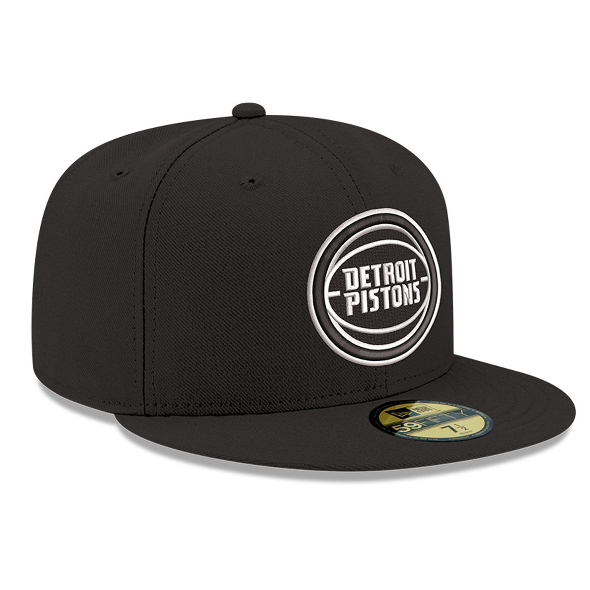 Men's Detroit Pistons New Era Black 59FIFTY Fitted Hat