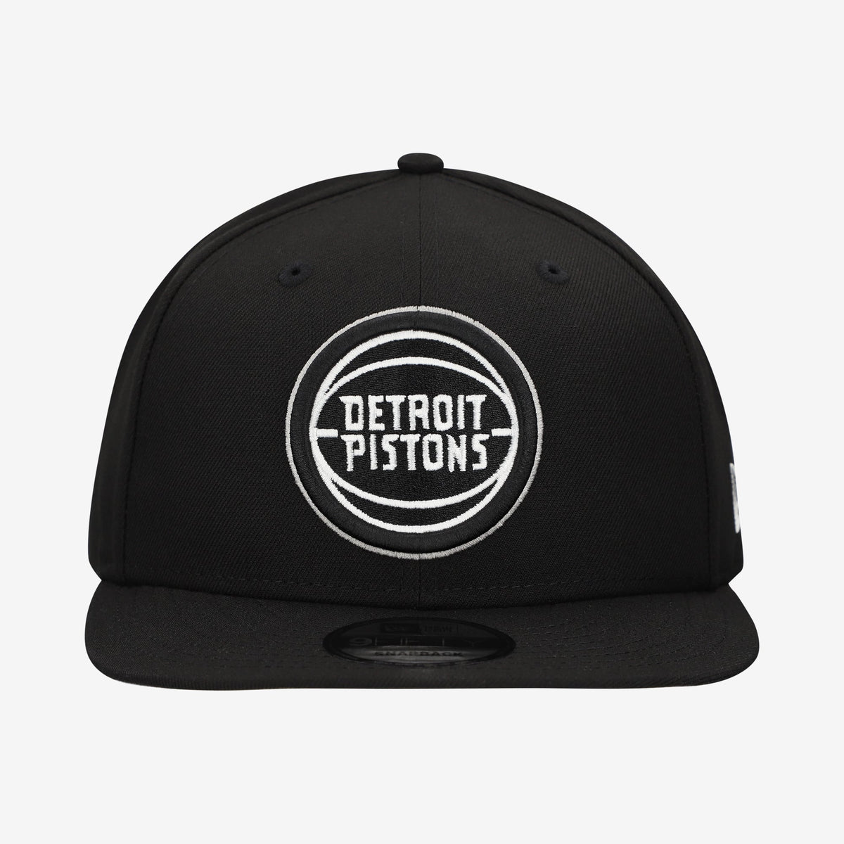 Men's Detroit Pistons  New Era Black Team 9FIFTY Snapback Hat
