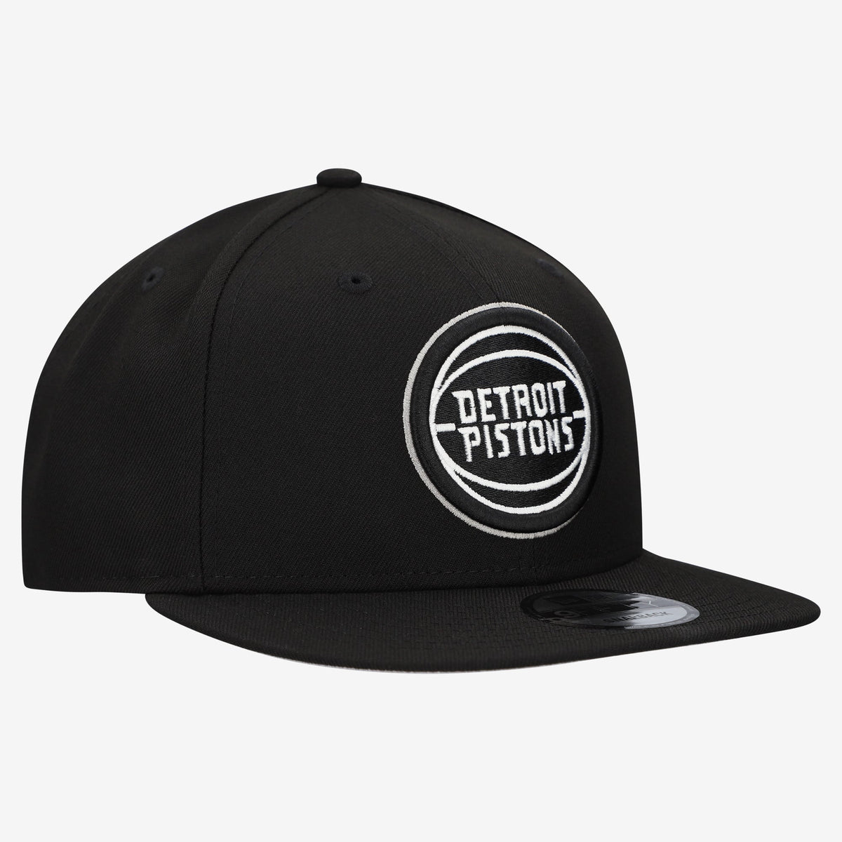 Men's Detroit Pistons  New Era Black Team 9FIFTY Snapback Hat