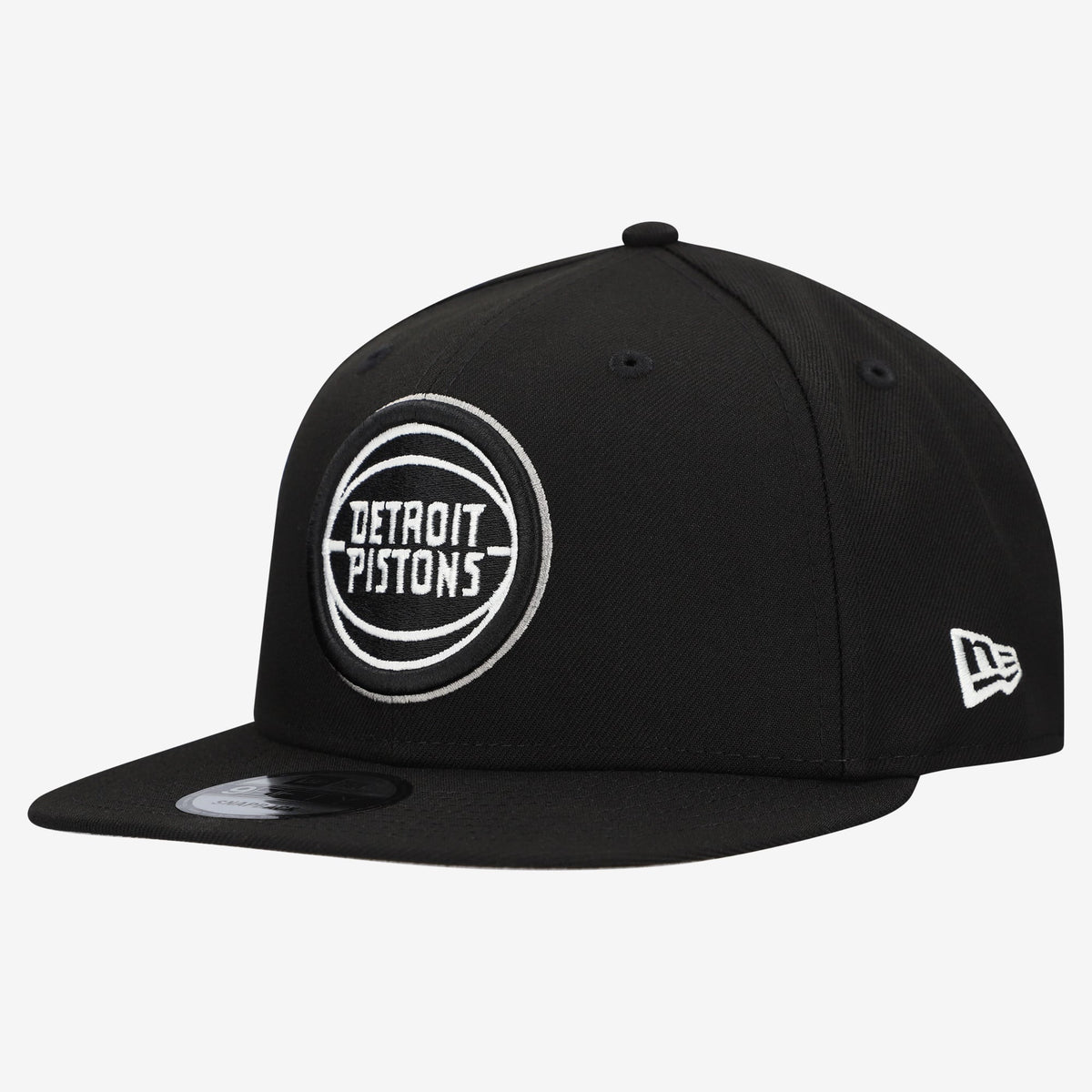 Men's Detroit Pistons  New Era Black Team 9FIFTY Snapback Hat