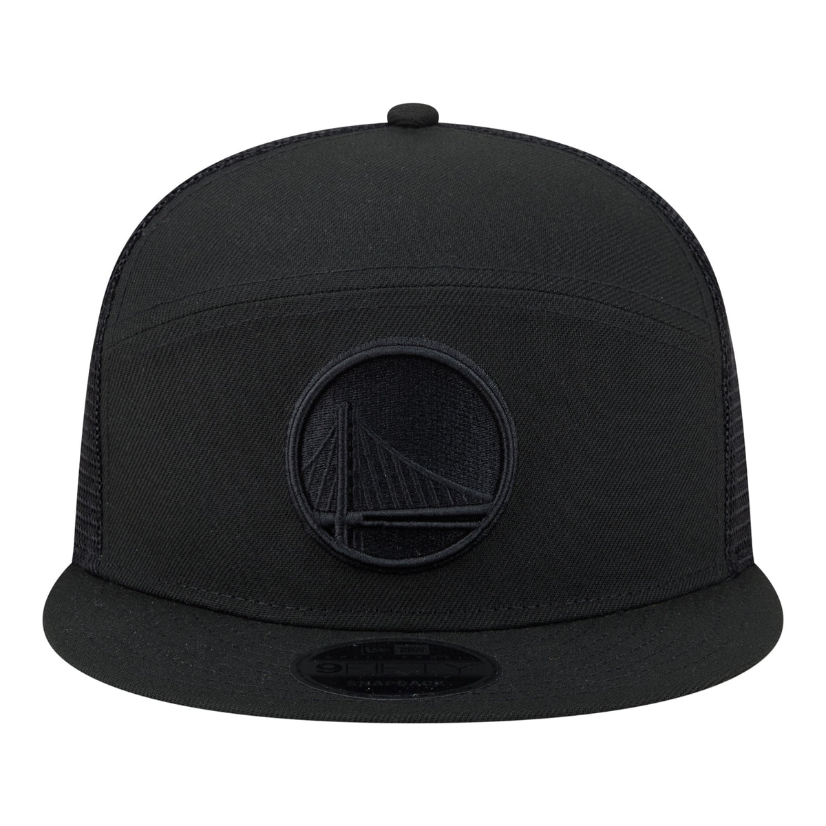 Men's Golden State Warriors  New Era Black Block Split Panel 9FIFTY Snapback Hat