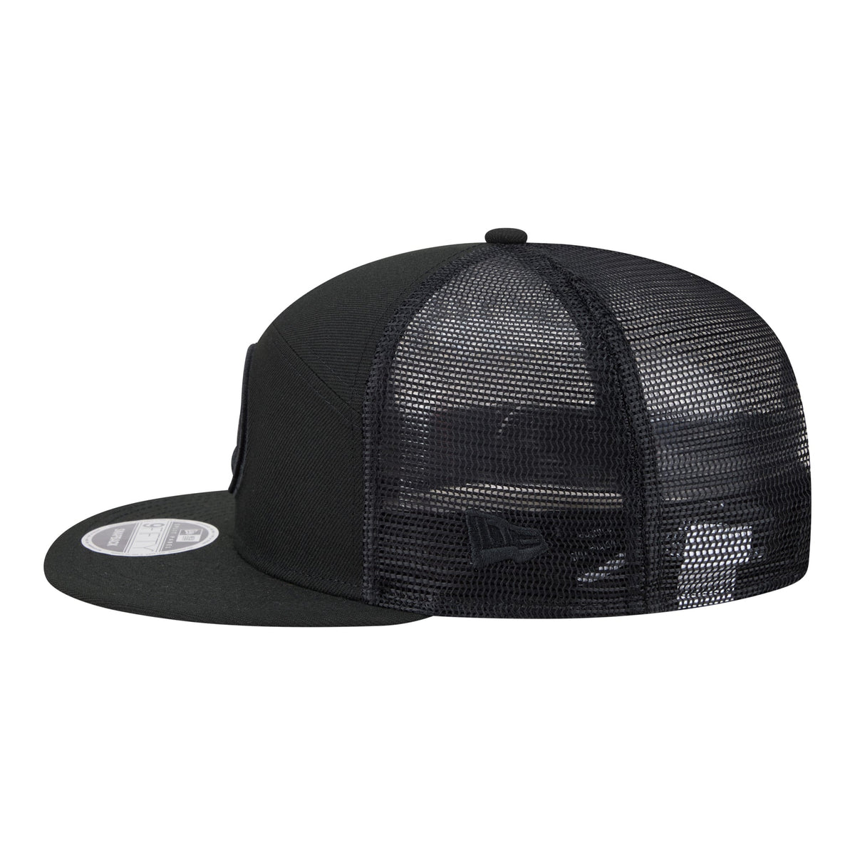 Men's Golden State Warriors  New Era Black Block Split Panel 9FIFTY Snapback Hat