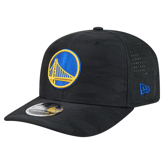 Men's Golden State Warriors New Era Black Camo 9SEVENTY Perforated Adjustable Hat