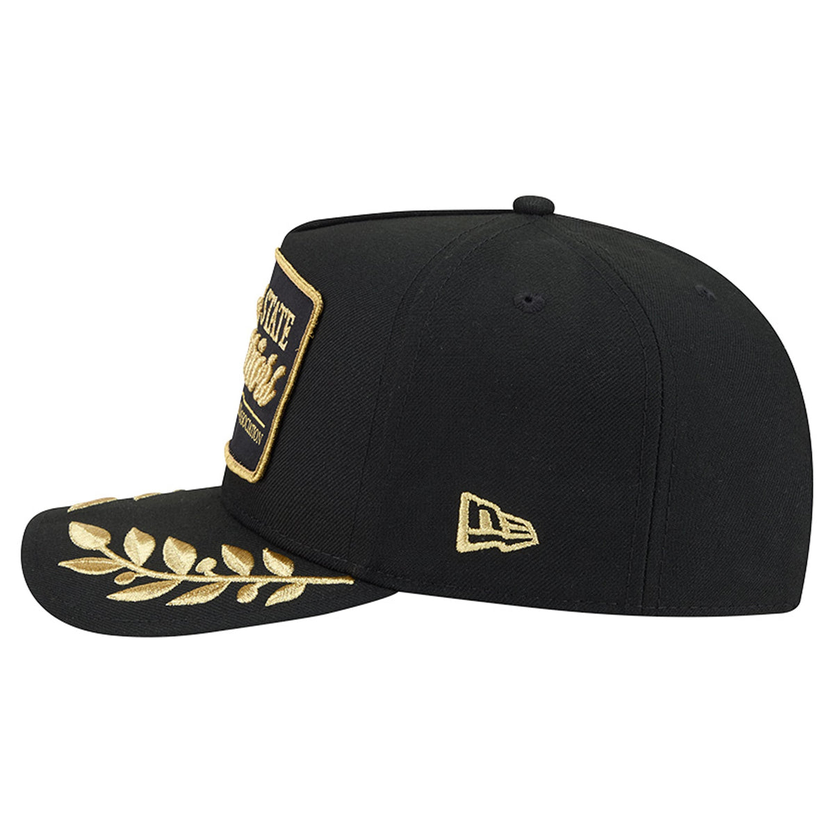 Men's Golden State Warriors  New Era Black Golden 9FIFTY Snapback Hat