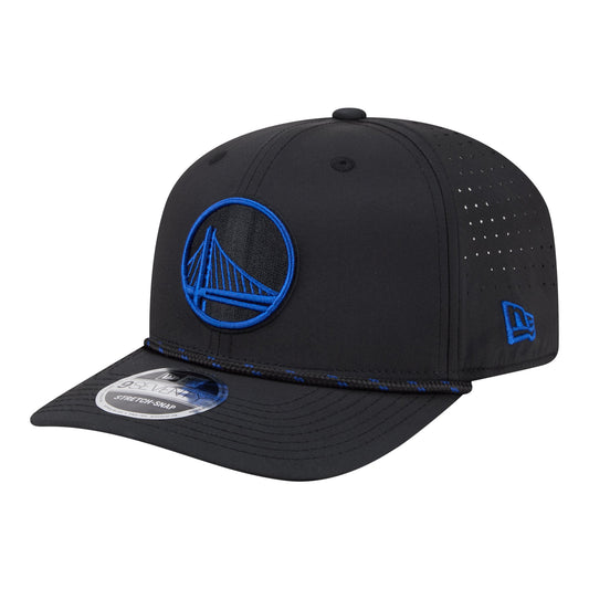 Men's Golden State Warriors New Era Black Sport Rope Vented Stretch-Snap 9SEVENTY Hat