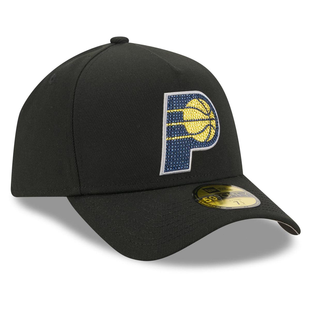 Men's Indiana Pacers New Era Black 2026 NBA Draft On-Stage Crystal A-Frame 59FORTY Fitted Hat