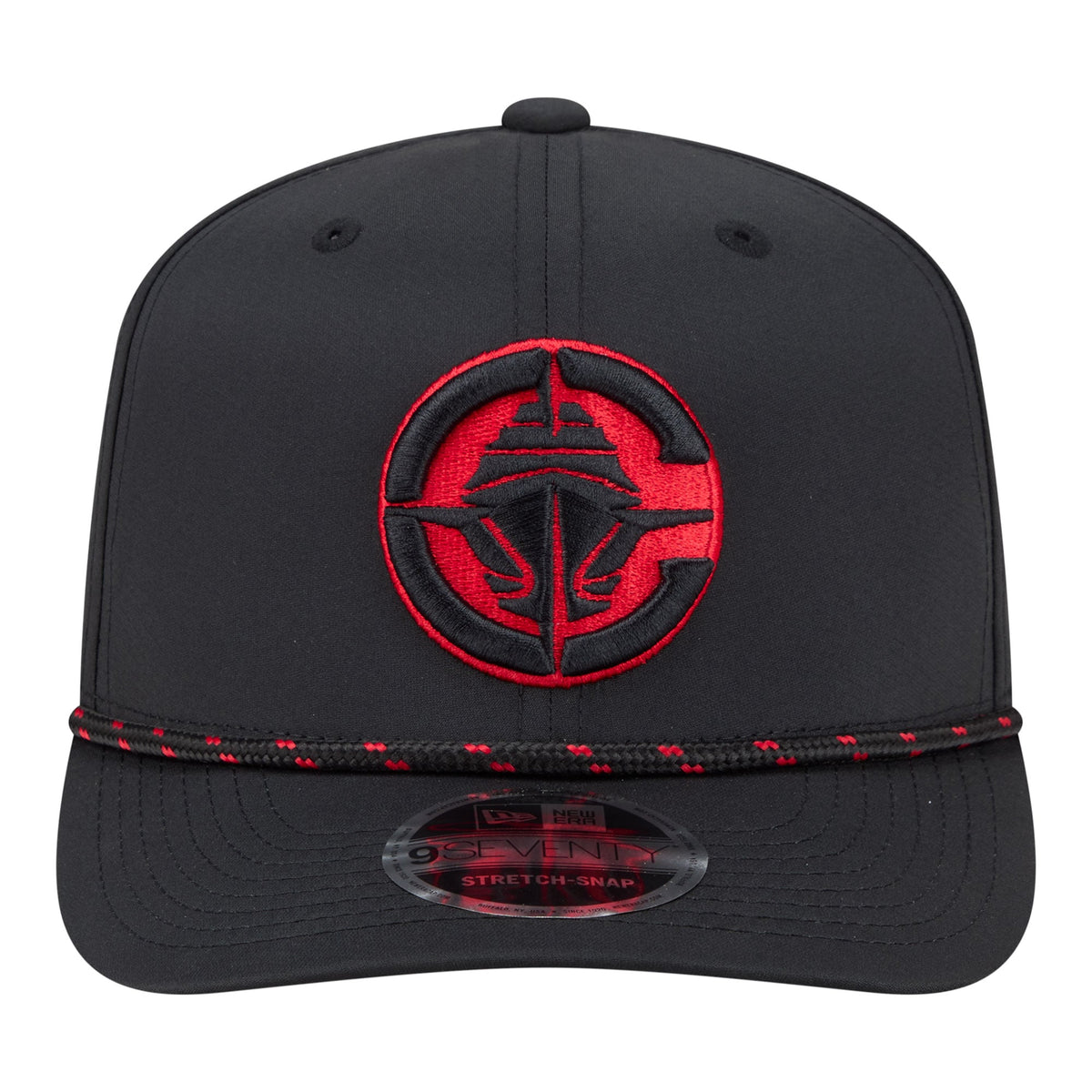 Men's LA Clippers New Era Black Sport Rope Vented Stretch-Snap 9SEVENTY Hat