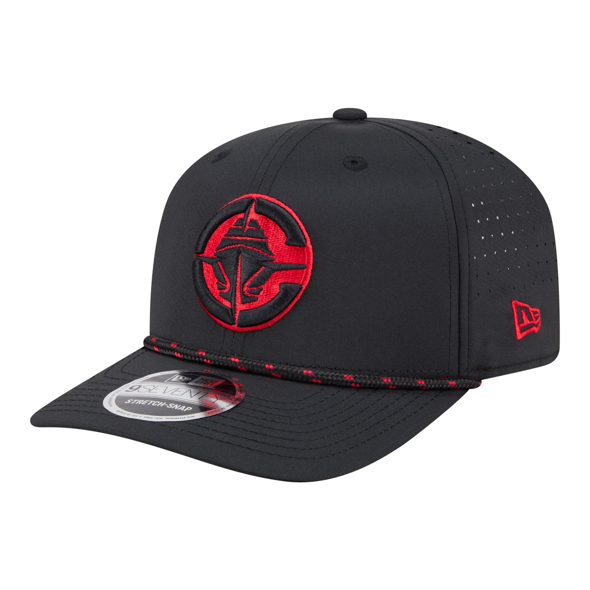Men's LA Clippers New Era Black Sport Rope Vented Stretch-Snap 9SEVENTY Hat