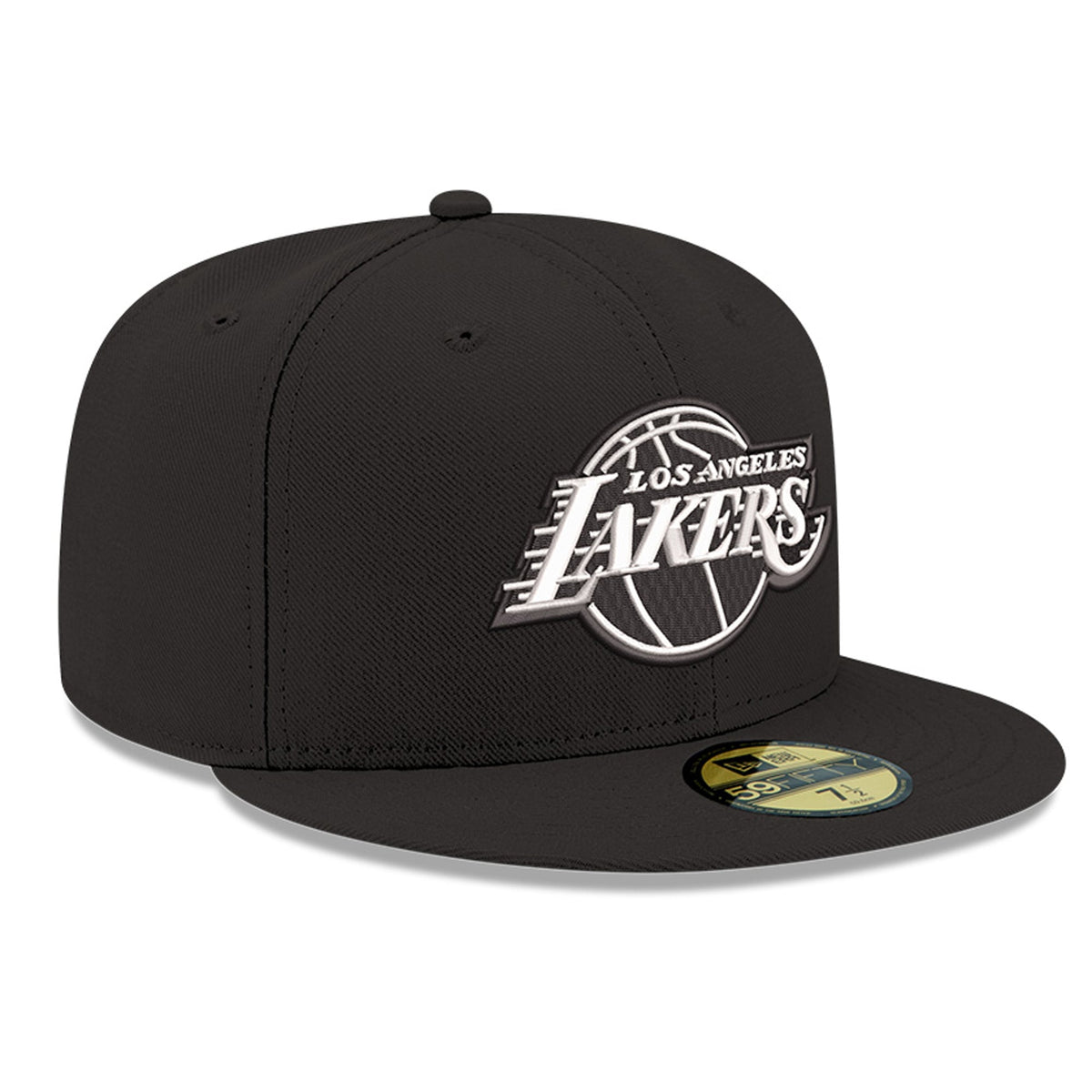Men's Los Angeles Lakers New Era Black 59FIFTY Fitted Hat