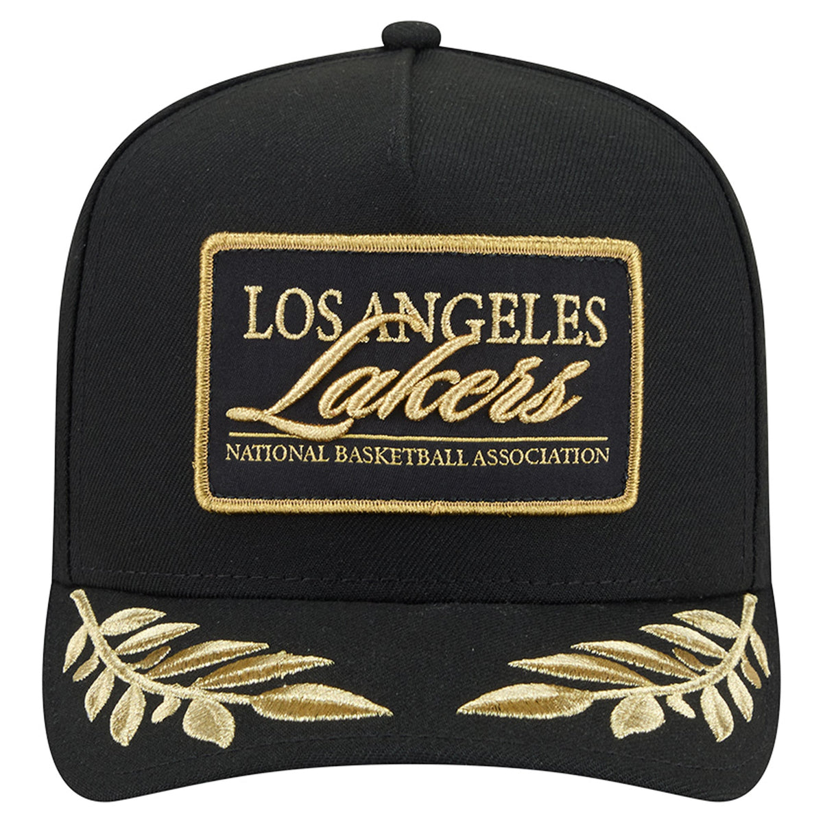Men's Los Angeles Lakers  New Era Black Golden 9FIFTY Snapback Hat