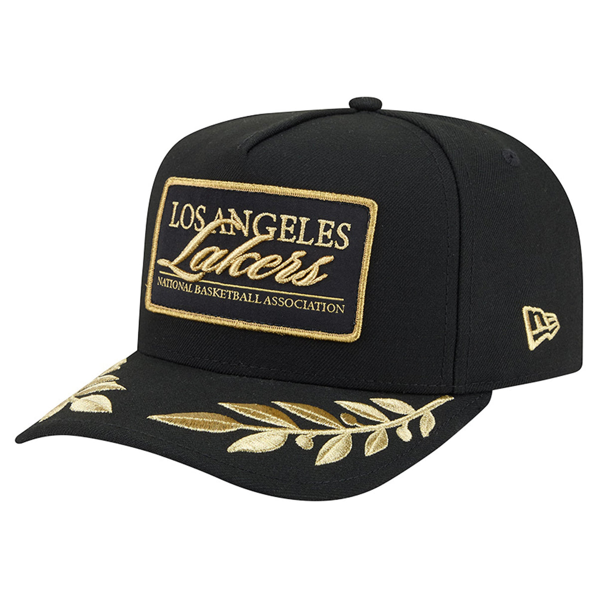 Men's Los Angeles Lakers  New Era Black Golden 9FIFTY Snapback Hat