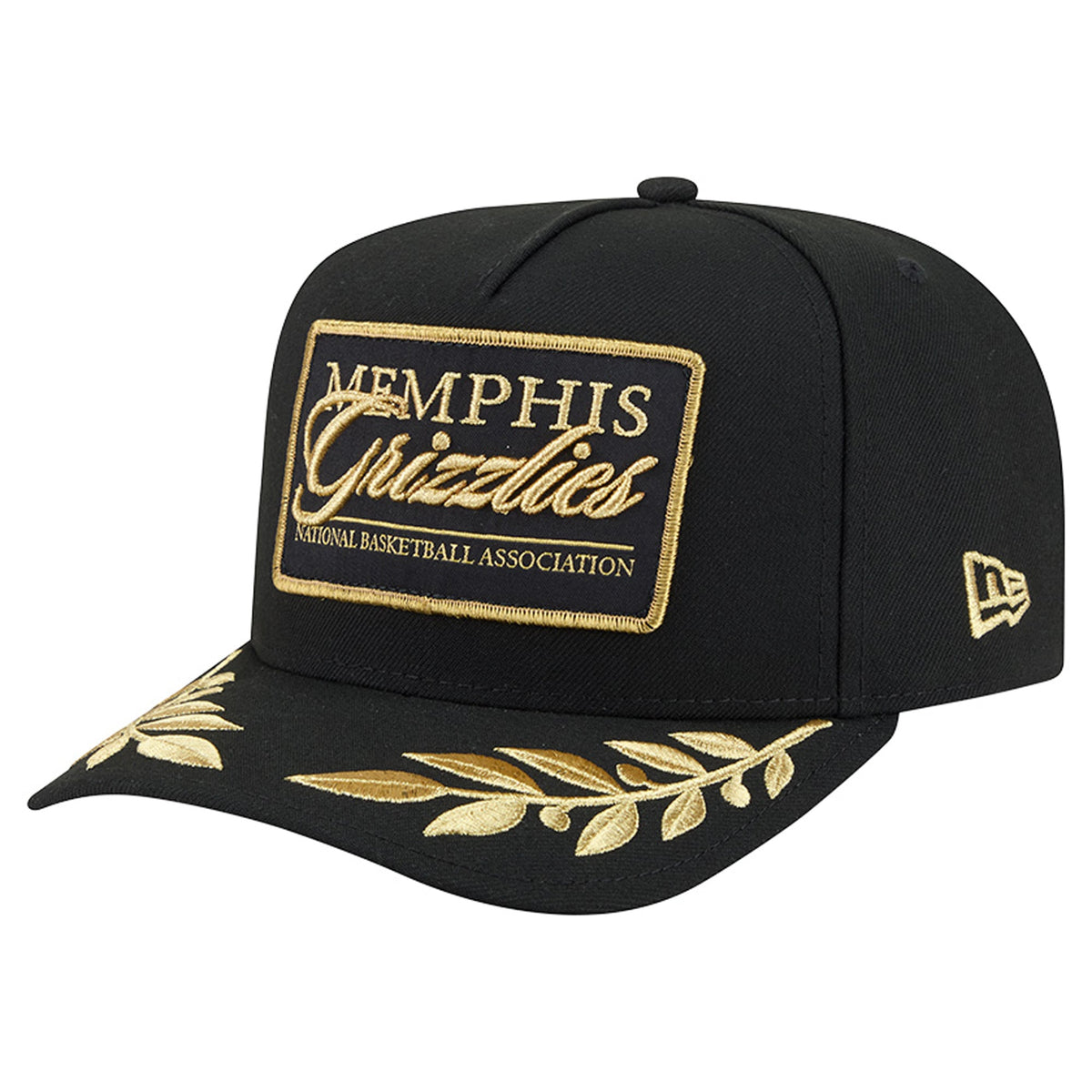 Men's Memphis Grizzlies  New Era Black Golden 9FIFTY Snapback Hat