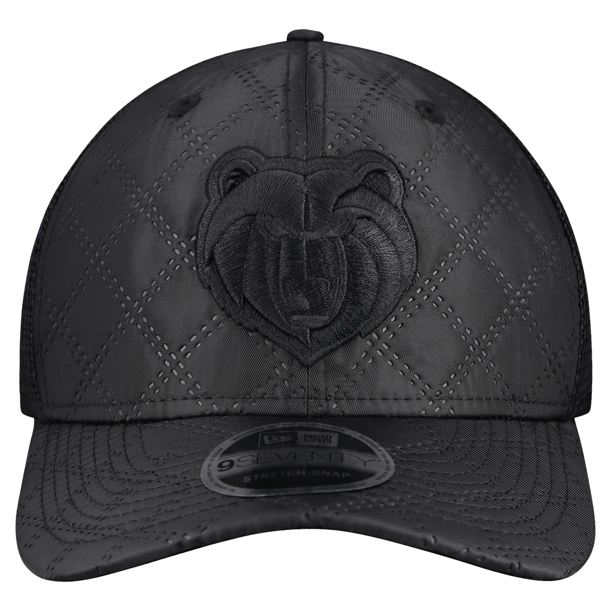Men's Memphis Grizzlies  New Era Black Quilted 9SEVENTY Trucker Adjustable Hat