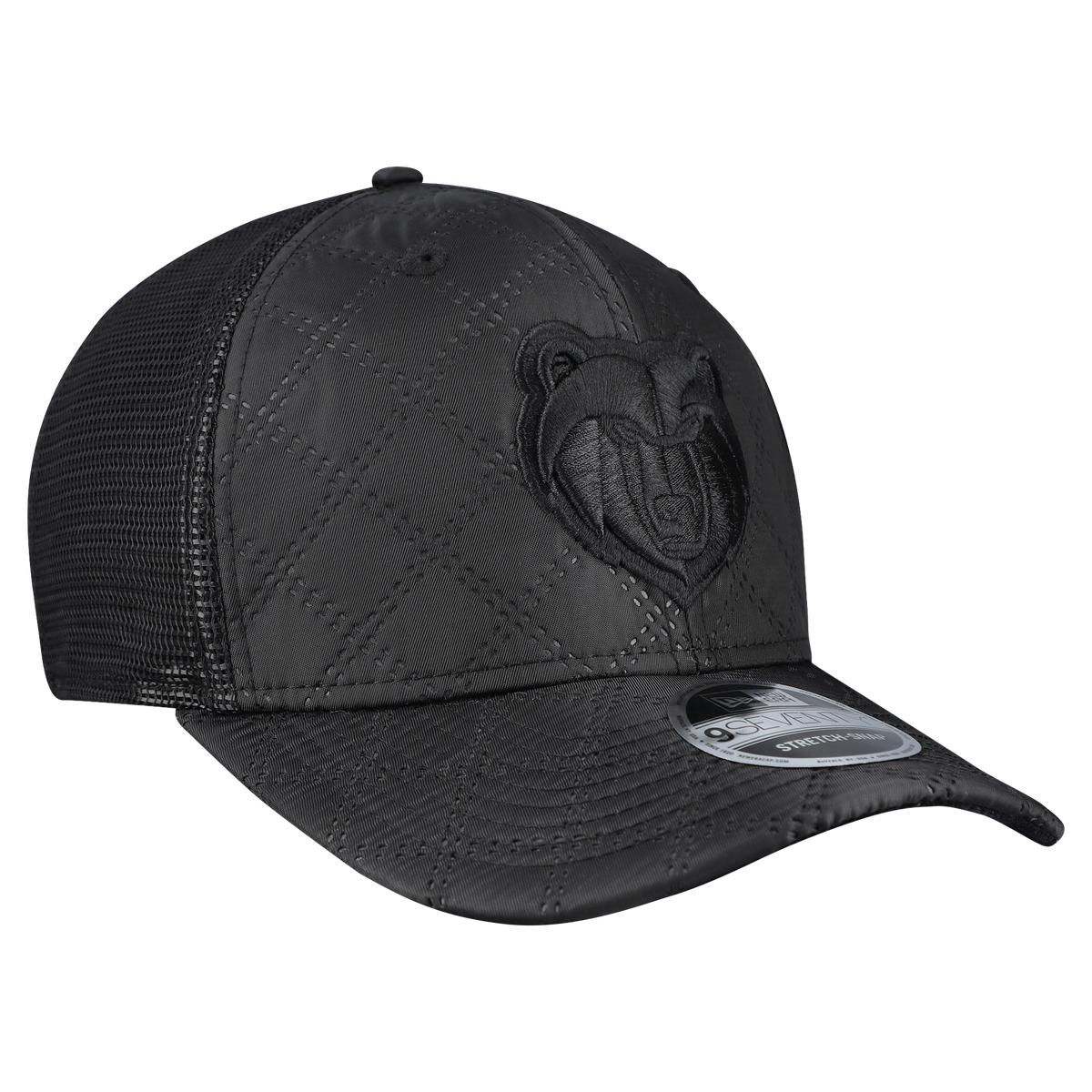 Men's Memphis Grizzlies  New Era Black Quilted 9SEVENTY Trucker Adjustable Hat