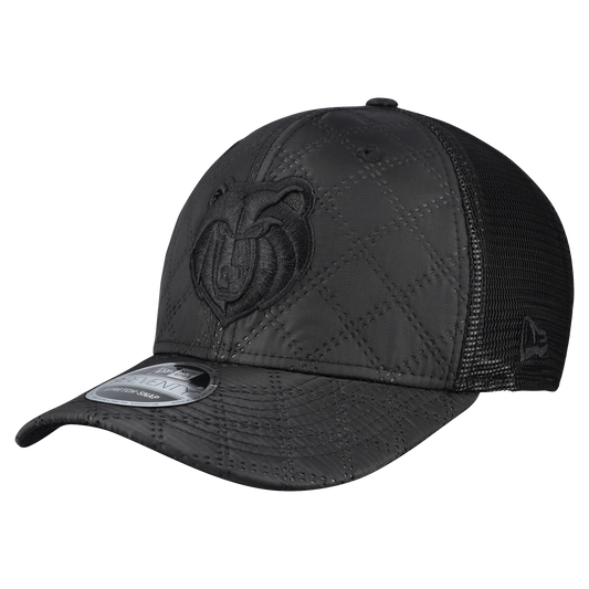 Men's Memphis Grizzlies  New Era Black Quilted 9SEVENTY Trucker Adjustable Hat