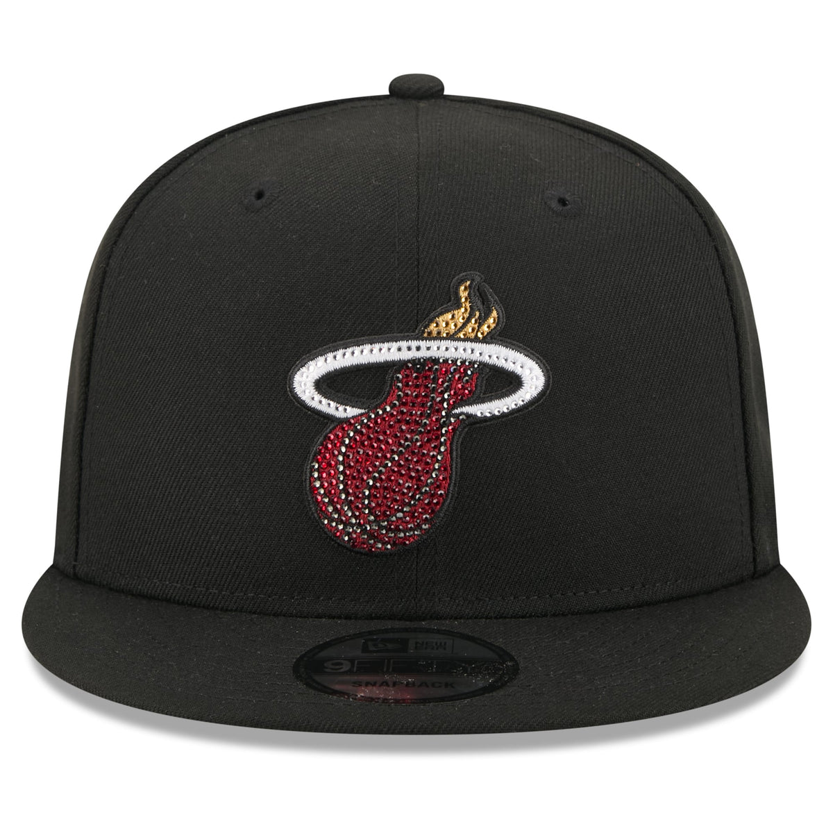 Men's Miami Heat New Era Black 2026 NBA Draft Crystal 9FIFTY Snapback Hat
