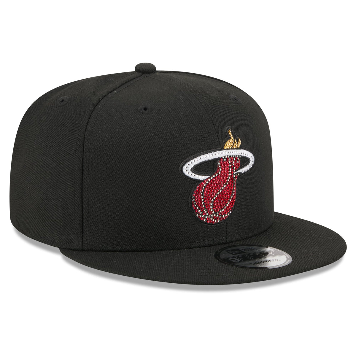 Men's Miami Heat New Era Black 2026 NBA Draft Crystal 9FIFTY Snapback Hat