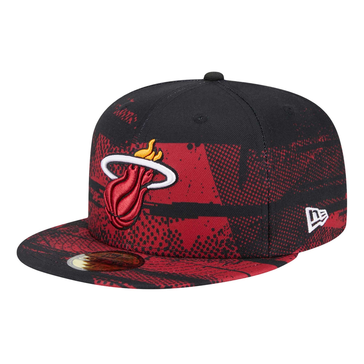 Men's Miami Heat New Era Black Tip-Off 59FIFTY Fitted Hat