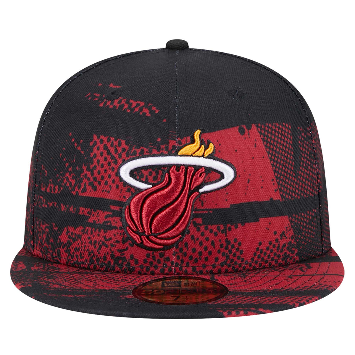 Men's Miami Heat New Era Black Tip-Off 59FIFTY Fitted Hat