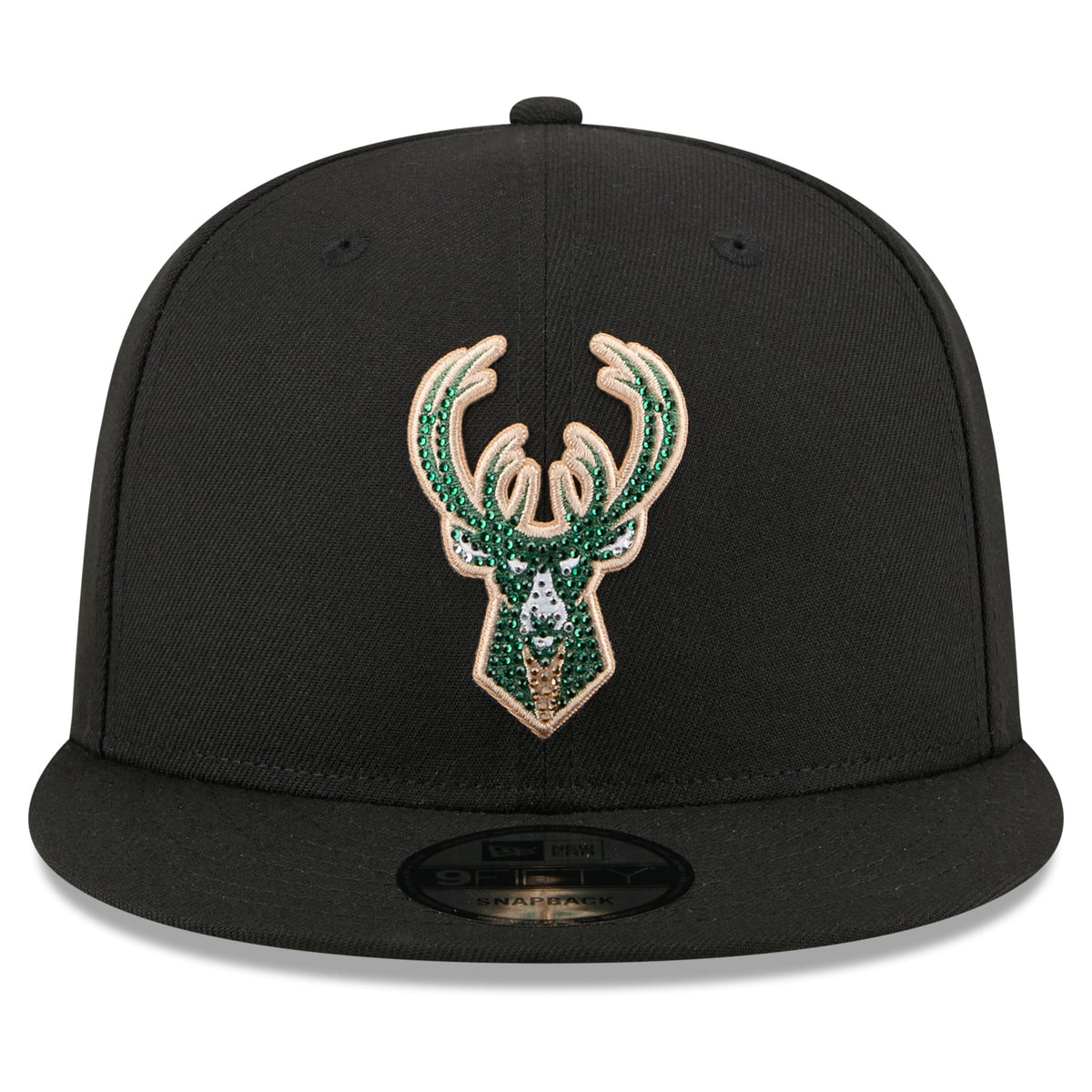 Men's Milwaukee Bucks New Era Black 2026 NBA Draft Crystal 9FIFTY Snapback Hat