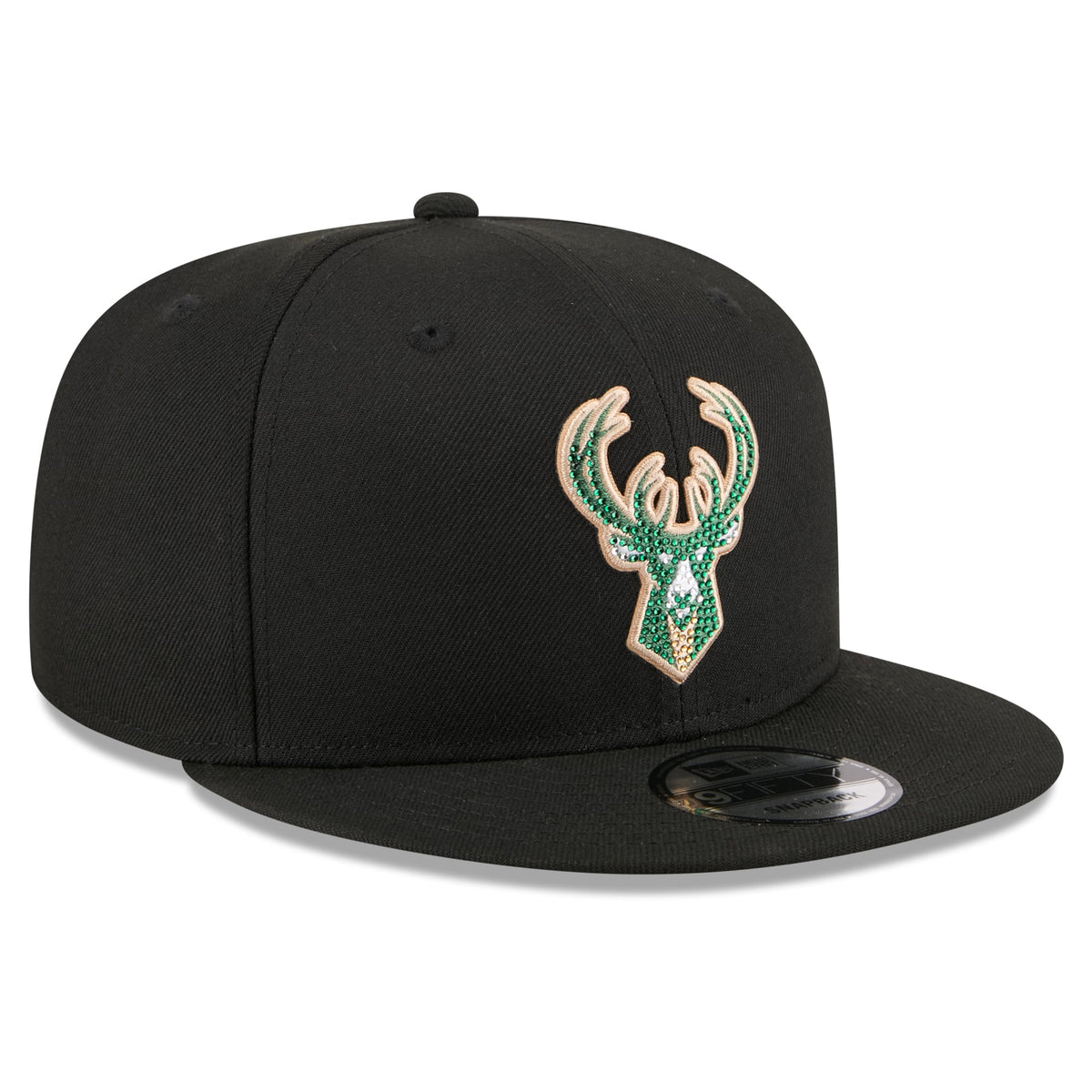 Men's Milwaukee Bucks New Era Black 2026 NBA Draft Crystal 9FIFTY Snapback Hat