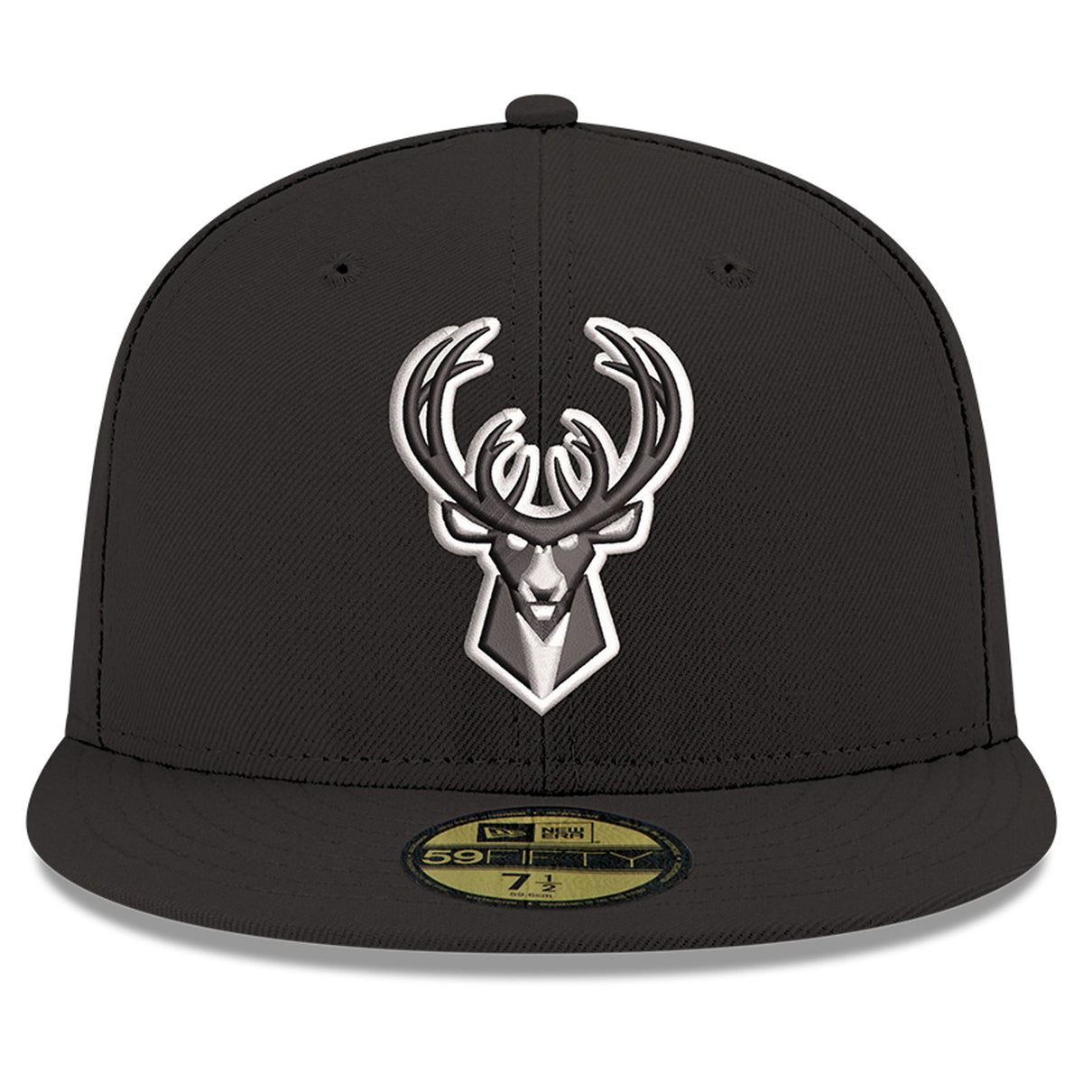 Men's Milwaukee Bucks New Era Black 59FIFTY Fitted Hat