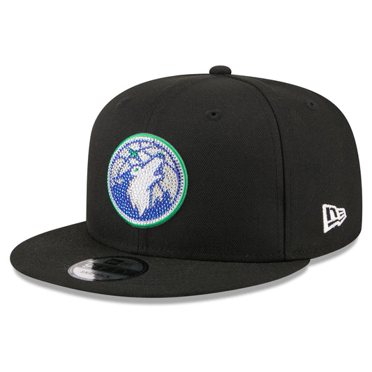 Men's Minnesota Timberwolves New Era Black 2026 NBA Draft Crystal 9FIFTY Snapback Hat