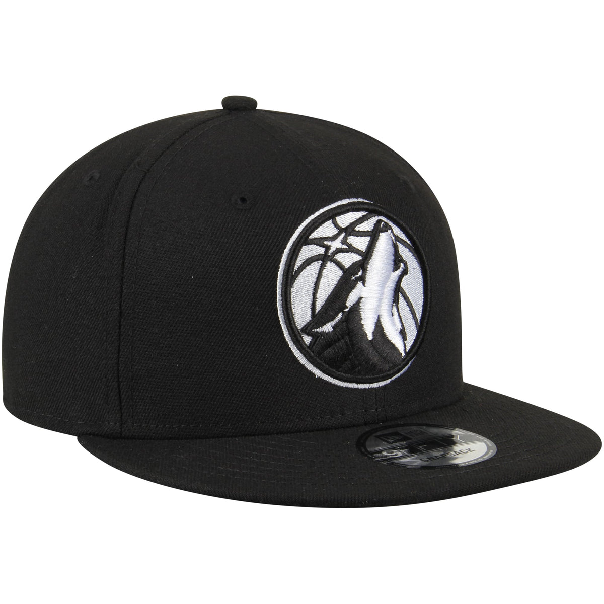 Men's Minnesota Timberwolves New Era Black 9FIFTY Snapback Adjustable Hat