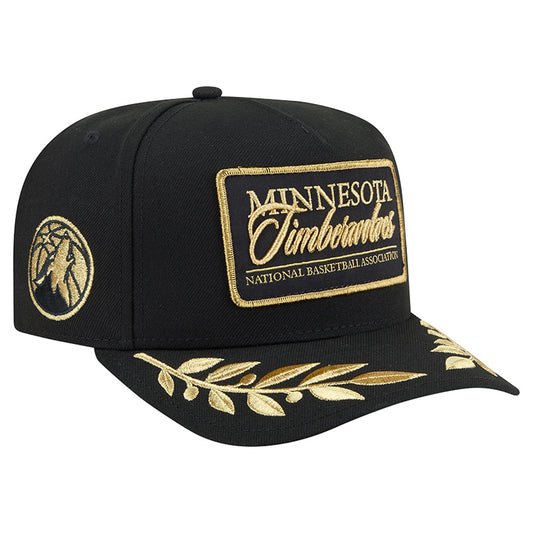 Men's Minnesota Timberwolves  New Era Black Golden 9FIFTY Snapback Hat