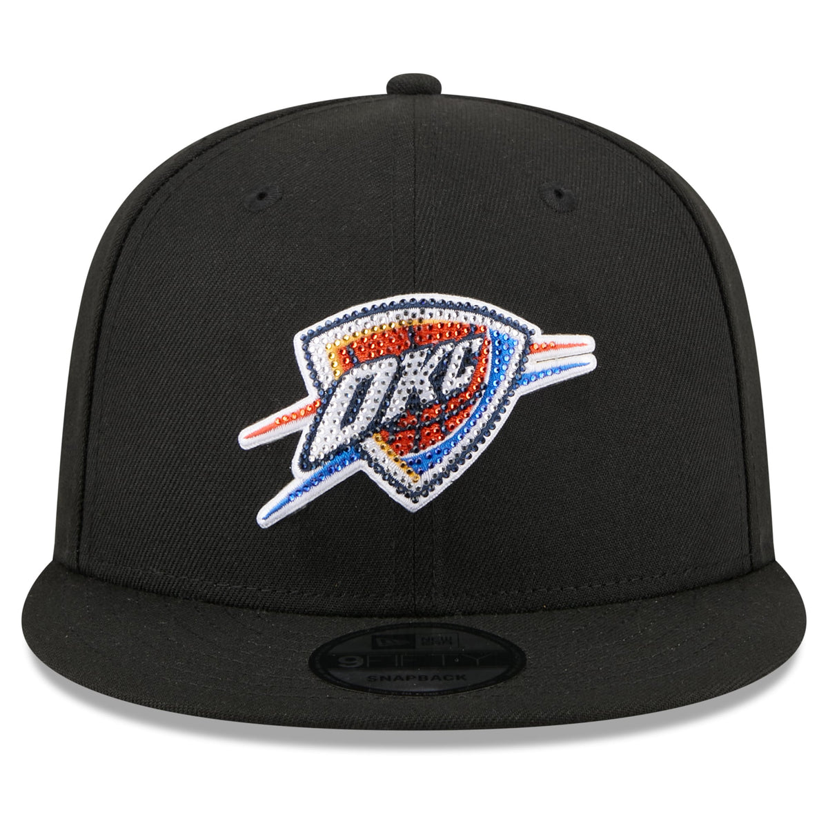 Men's Oklahoma City Thunder New Era Black 2026 NBA Draft Crystal 9FIFTY Snapback Hat