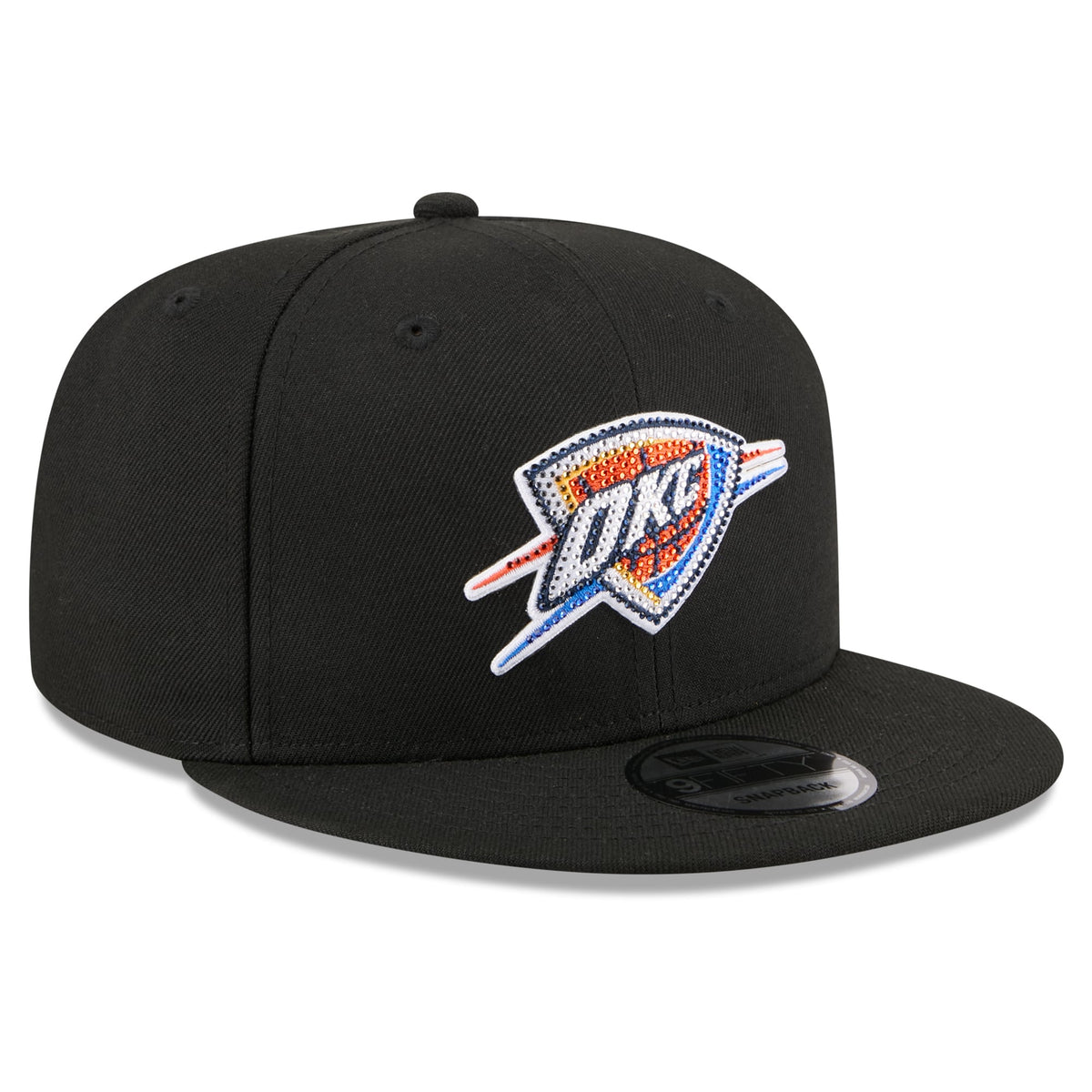 Men's Oklahoma City Thunder New Era Black 2026 NBA Draft Crystal 9FIFTY Snapback Hat