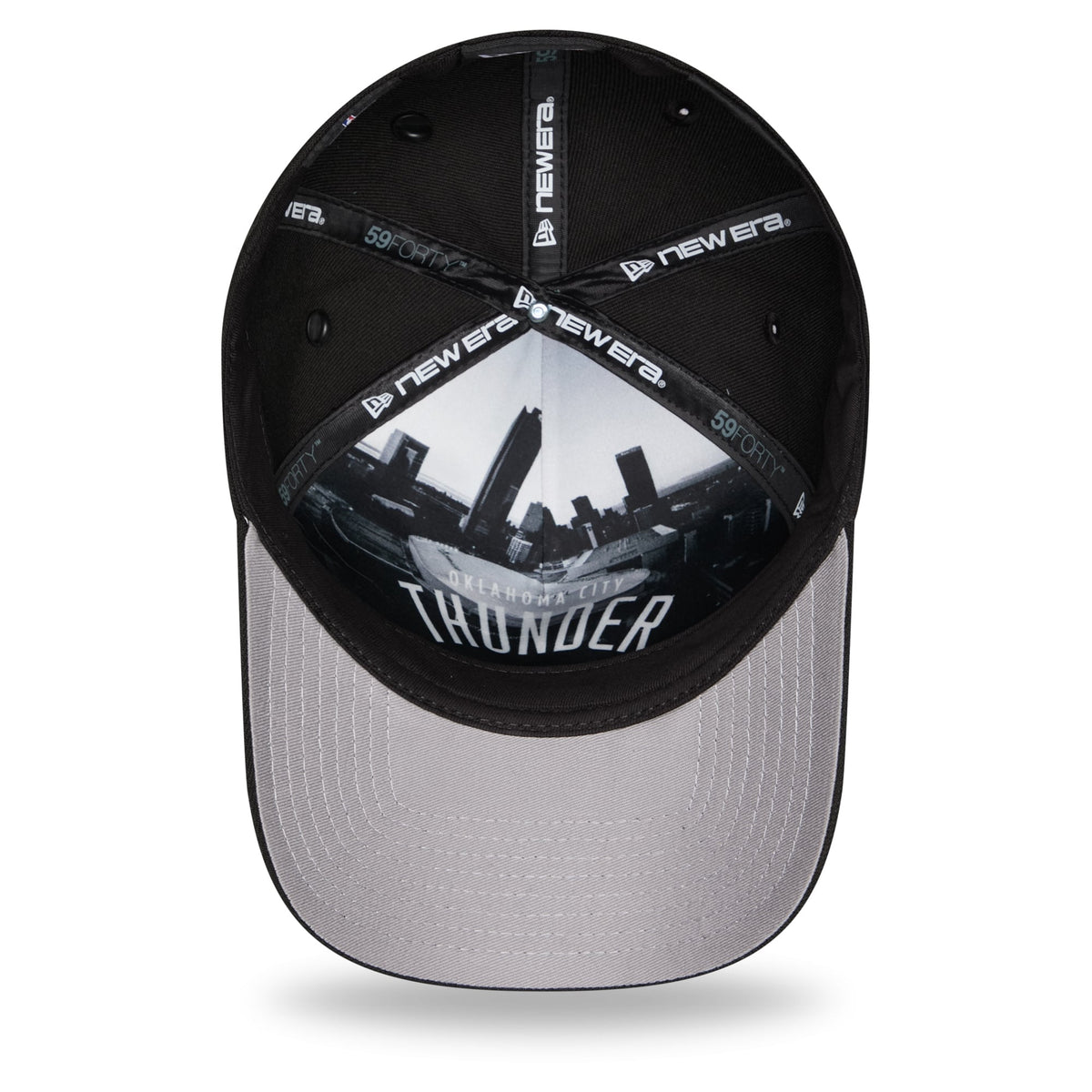 Men's Oklahoma City Thunder New Era Black 2026 NBA Draft On-Stage Crystal A-Frame 59FORTY Fitted Hat