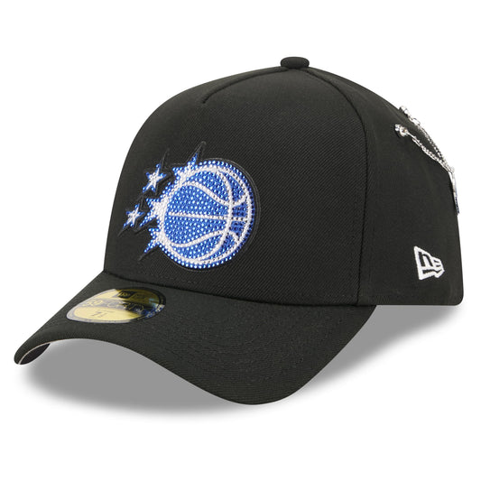 Men's Orlando Magic New Era Black 2026 NBA Draft On-Stage Crystal A-Frame 59FORTY Fitted Hat