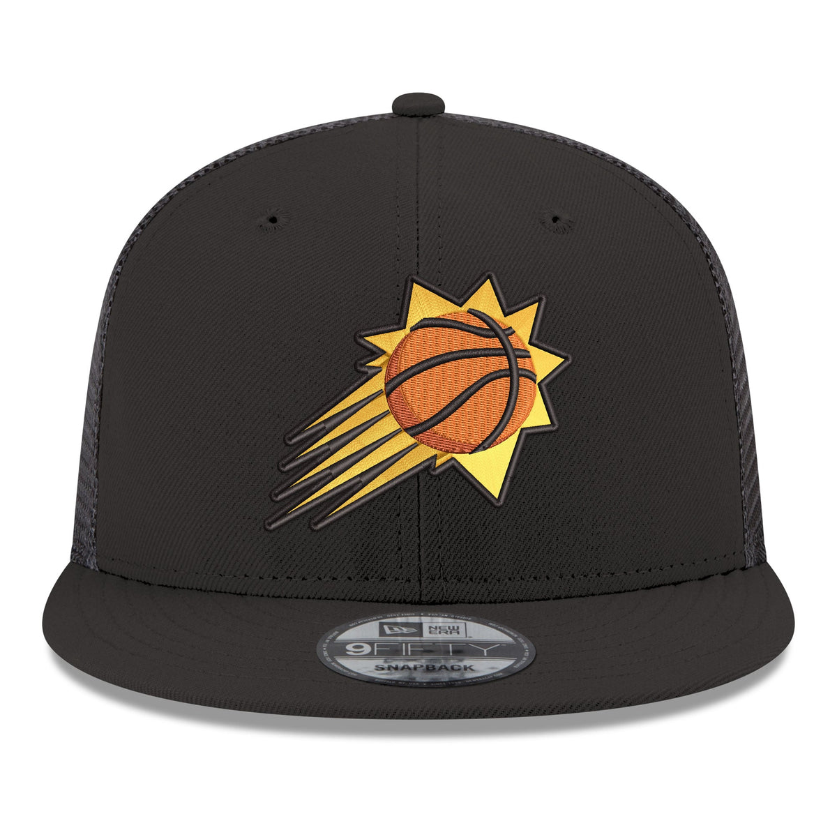 Men's Phoenix Suns New Era Black Core Logo Meshback 9FIFTY Snapback Hat