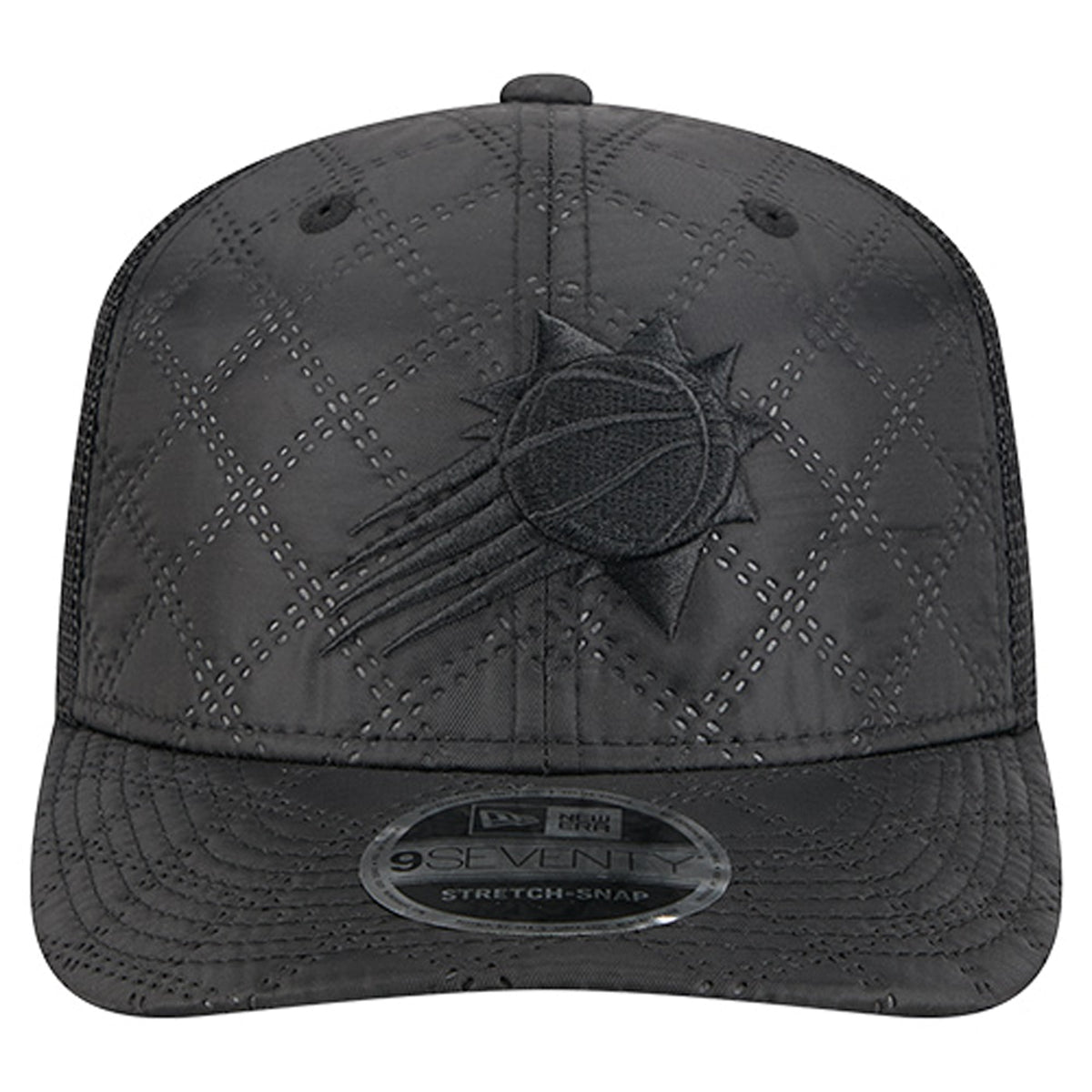 Men's Phoenix Suns  New Era Black Quilted 9SEVENTY Trucker Adjustable Hat