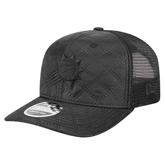 Men's Phoenix Suns  New Era Black Quilted 9SEVENTY Trucker Adjustable Hat