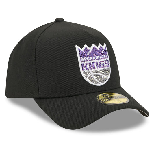 Men's Sacramento Kings New Era Black 2026 NBA Draft On-Stage Crystal A-Frame 59FORTY Fitted Hat