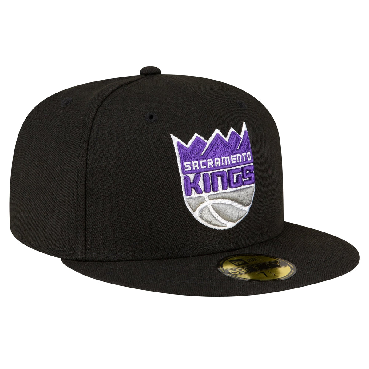Men's Sacramento Kings New Era Black 59FIFTY Fitted Hat