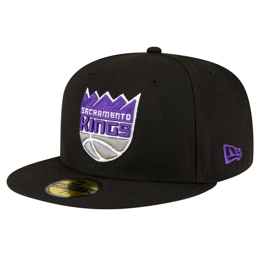 Men's Sacramento Kings New Era Black 59FIFTY Fitted Hat