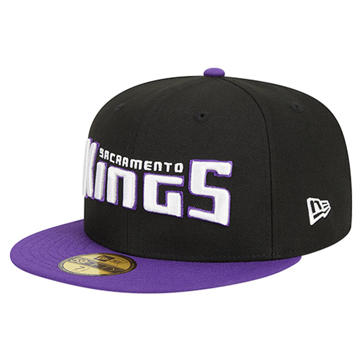 Men's Sacramento Kings  New Era Black Statement Edition Jersey Hook 59Fifty Fitted Hat