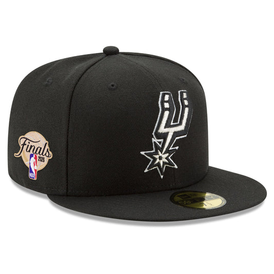 Men's San Antonio Spurs New Era Black 2026 NBA Finals Side Patch 59FIFTY Fitted Hat