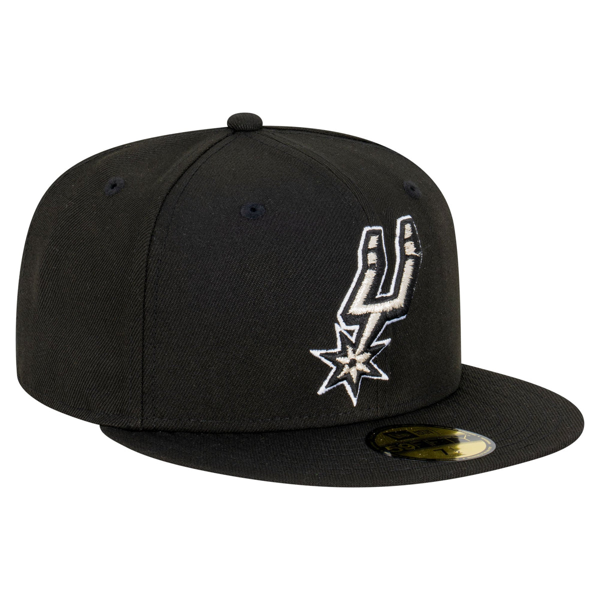 Men's San Antonio Spurs  New Era Black Team 59FIFTY Fitted Hat