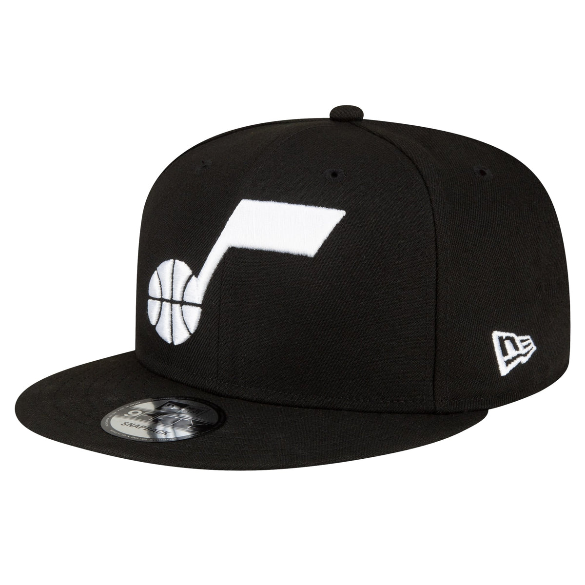 Men's Utah Jazz New Era Black Official Team Color 9FIFTY Snapback Hat